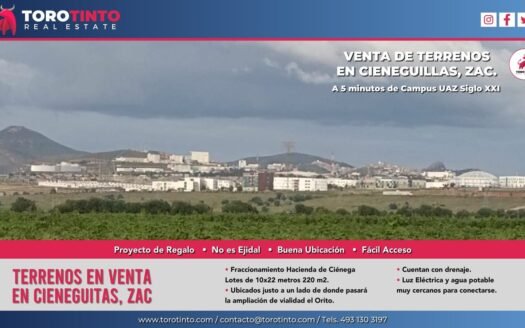 Terrenos en Frac. Hacienda de Ciénega