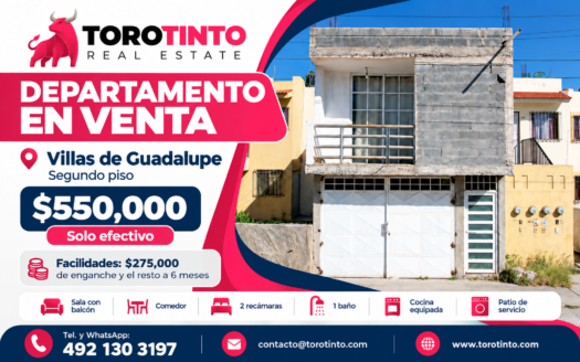 Departamento en Venta en Villas de Guadalupe, Zac.
