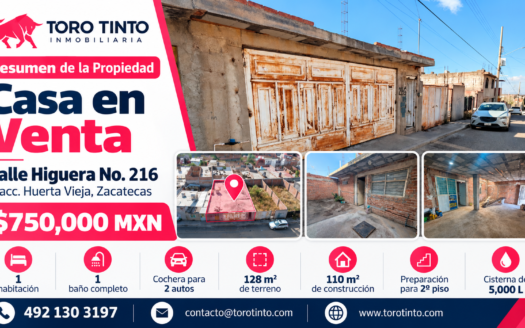 Casa en Venta en Fraccionamiento Huerta Vieja, Zacatecas