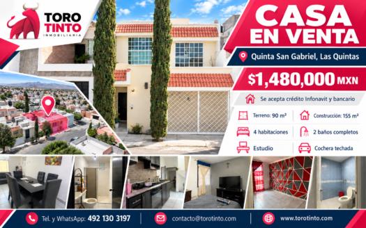 Casa en Venta en Quinta San Gabriel, Las Quintas, Guadalupe, Zacatecas